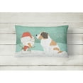 thumbnail image 2 of Carolines Treasures CK2050PW1216 Saint Bernard Snowman Christmas Canvas Fabric Decorative Pillow  12H x16W multicolor, 2 of 3