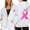White, variant on NinXxx Women's Cancer Awareness Zip Up Hoodie Pocket Drawstring Casual Sweatshirt Grey XL