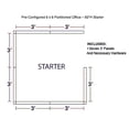 thumbnail image 3 of 6'W x 6'D x 60"H Pre-Configured Partitioned Office Starter, Gray, 3 of 3