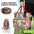 thumbnail image 2 of Garden Tool Bag,Pioneer Flower Floral Print Pattern Garden Tool Organizer,Garden Gifts,Waterproof Multi-Pocket Garden Tool Storage 11.8x5.5x11.4 Inch(Tools NOT Included), 2 of 6