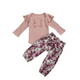 thumbnail image 7 of Bagilaanoe 3pcs Newborn Baby Girl Long Pants Set Long Sleeve Romper Tops + Trousers + Hairband 6M 12M 18M 24M Infant Casual Outfits, 7 of 7