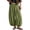 Green #012, variant on Womens Baggy Balloon Pants Cotton Linen Barrel Pants High Waisted Wide Leg Pants with Pockets 2XL