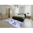 thumbnail image 5 of Ahgly Company Machine Washable Indoor Rectangle Transitional Lavender Blue Area Rugs, 6' x 9', 5 of 7