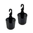 thumbnail image 1 of (Paquete de 2) portavasos universal para reposacabezas del asiento trasero del coche, soporte colgante para organizador de almacenamiento interior, negro, 1 of 5