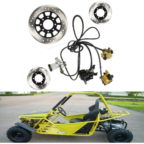 PET-U Go Kart Hydraulic Brake Kit Replacement for 150cc Go Karts KD150BRKIT