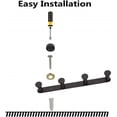thumbnail image 6 of ABPETE BigBig Home Black Towel Hook, Bathroom Wall Hook Rack with 4 Hooks Matte Bedroom Coat Hook Kitchen Robe Hanger Wall Mount, 6 of 14