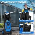 thumbnail image 3 of Electric Pressure Washer, 4800 PSI 3.0 GPM Power Washer with Foam Cannon, High Pressure Cleaning Machine with 35 FT Power Cord and 20 FT Hose, Hose Reel, 4 Connect Nozzles for Car/Patio/Fences, 3 of 7
