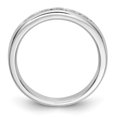 thumbnail image 2 of Solid 14K White Gold Five Stone Diamond Channel Set Wedding Band Ring Size 6 (.465 cttw.), 2 of 8