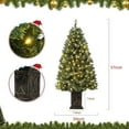 thumbnail image 4 of GAOMON 4.5FT Pre-Lit Artificial Christmas Tree, Green, Bracket Box (1pc), Red Berries, 5 Themed Light Boxes, Indoor Outdoor Holiday Decor, 4 of 9
