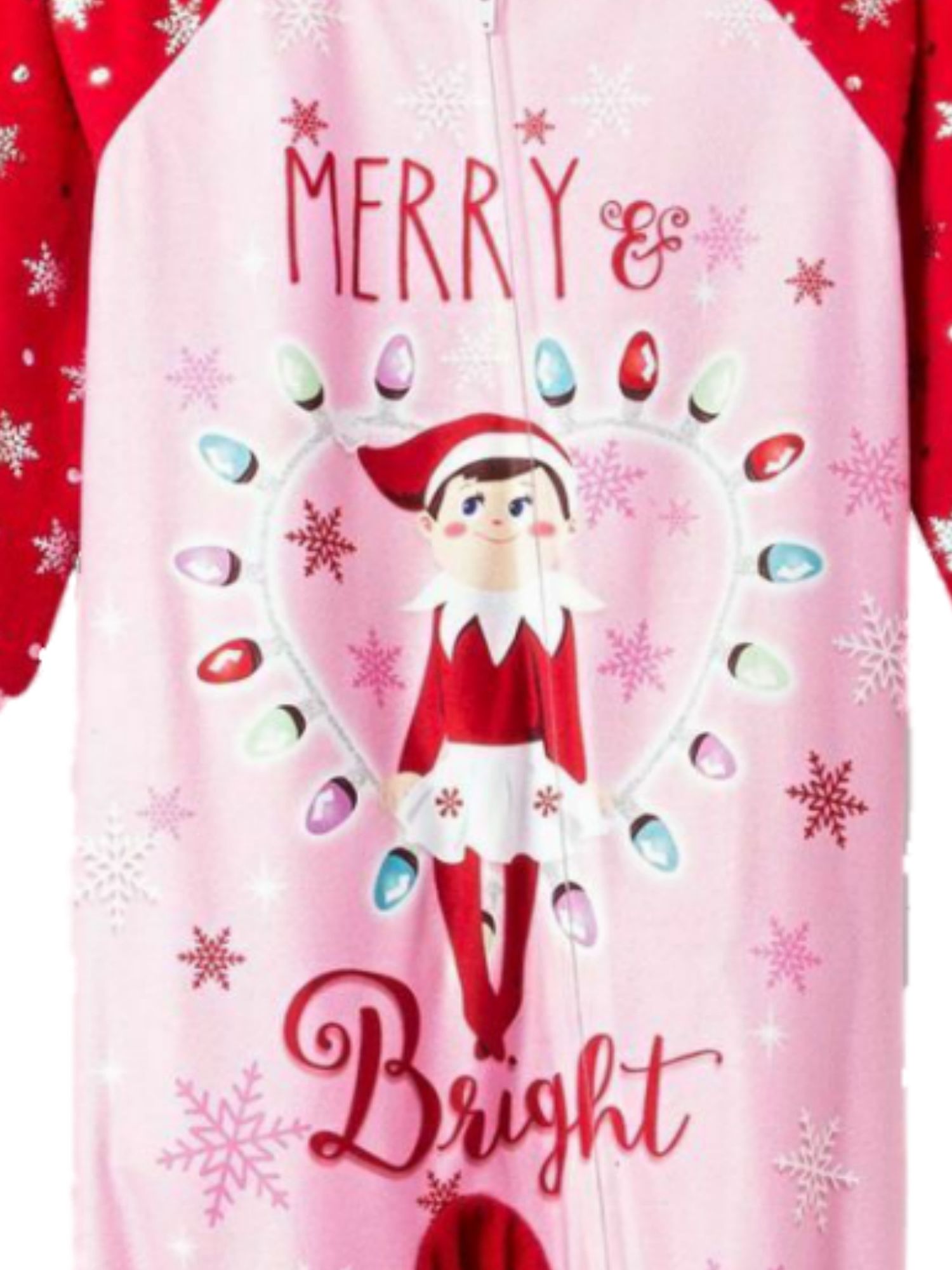 Elf on the Shelf pajamas with feet blanket sleeper Toddler girls 2T 3T 4T 5T
