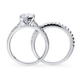 thumbnail image 4 of BERRICLE Sterling Silver Solitaire Wedding Engagement Rings 1.25 Carat Round Cut Cubic Zirconia CZ Ring Set for Women, Rhodium Plated Size 8.5, 4 of 14