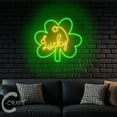 thumbnail image 4 of C-CRAFT Lucky 4 Leaf Clover Neon Sign LED Light 35 inch for Patrick's Day Wall Art Decor, 4 of 5