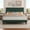 green, variant on King Adjustable Vertical Channel Tufted Bed Frame – Velvet Upholstered Platform Bed with 1,001 lbs Capacity, No Box Spring Needed, Easy Assembly, White