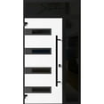 thumbnail image 5 of Front Exterior Prehung Steel Door / Ronex 0131 Grey / Side and Top Exterior Window Sidelite / Entry Metal Modern Painted W36+14" x H80+16" Right hand Inswing, 5 of 6