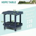 thumbnail image 2 of Ktaxon 24 Inch 2-Tier Outdoor Side Table, HDPE Patio End Table with 112lb Capacity, Navy Blue, 2 of 10