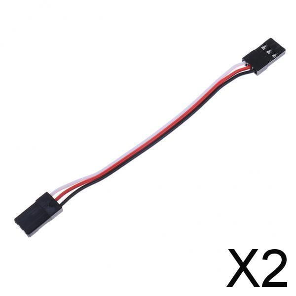Cable de Conexión Servo/receptor de Avión RC de 100mm de Alta Calidad, Cable de Extensión JR Macho a Macho , 2 piezas