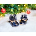thumbnail image 3 of THEE BRON Mary Jane Flats for Little Kids Toddler Baby Girls Glittery Dress Princess Ballet Shoes-Black, 3 of 5