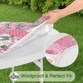 thumbnail image 5 of Pioneer Flower Floral Print Pattern Round Fitted Tablecloth with Elastic Edge,Dining Table Cover Waterproof,Outdoor Round Tablecloth for Camping,Dining,Indoor and Outdoor, 5 of 7