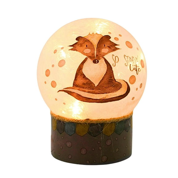 Stony Creek 6.00In Stinkin' Cute Animal Pre-Lit Dome Vase, Glass, Baby Gift Child Room Skr9255sccl Skunk
