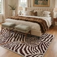 thumbnail image 2 of KUETH 8x10 Zebra Area Rugs Machine Washable Rugs for Living Room, Non Slip Flat Pile Rug with Rubber Backing, Modern Rug for Entryway Bedroom Dining Room Home Office, 2 of 4
