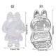 thumbnail image 3 of Clear Acrylic Figure Display Case With Silicone Chain Figure Carrying Case Protective Covers for Plush Doll Toy Figure, 3 of 4