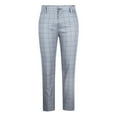 thumbnail image 5 of RYDCOT Men's Fashion Stretch Dress Pants Slim Fit Plaid Skinny Long Pants Casual Business Golf Dress Pants Suit Pants Gray, 5 of 6