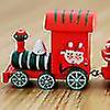 thumbnail image 1 of Mini Jouets de Train de Noël en Bois pour Décorations et Cadeaux de Noël, Rouge, 1 of 3