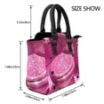 thumbnail image 2 of Lsque Sparkling Pink Toilet Pattern Leather Rivet Shoulder Bag – Elegant Genuine Leather & Microfiber PU Crossbody with Detachable Adjustable Strap, 2 of 5