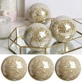 thumbnail image 4 of yotijay Mosaic Sphere Balls Table Centerpieces Bowls Set for Living Room Festival Gold Gold 3Pcs, 4 of 8