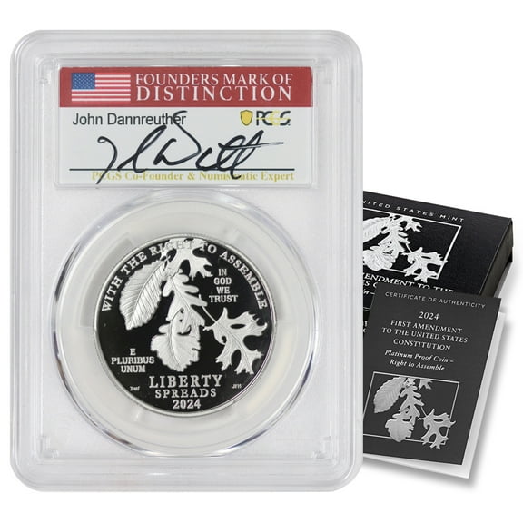 2024-W $100 Platinum Eagle PCGS PR70 Deep Cameo Advanced Release Dannreuther Label with Original Government Packaging U.S. Mint Coin
