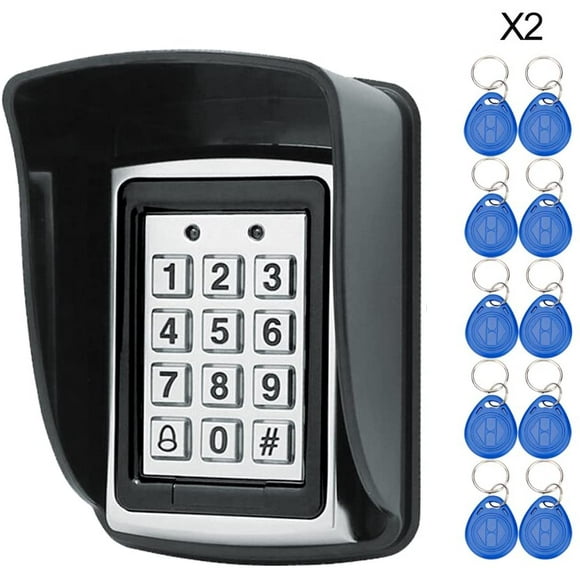 HFeng 125KHz RFID Metal Access Control Keypad Waterproof Cover, Standalone Access Controller for Door Lock System+20