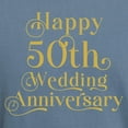 thumbnail image 3 of CafePress - 50Th Wedding Anniversary Gold Retro Typography T Shirt - Mens Comfort Colors Shirt, 3 of 5