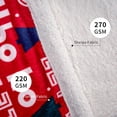 thumbnail image 3 of Printed Blanket Throw Red Letter Blanket Sherpa Fleece Blanket Double Layer 220GSM Flannel Blanket & 270GSM Sherpa Blanket - Warm Blanket Thick Blanket Soft Blanket Winter Blankets (50"x60"), 3 of 5