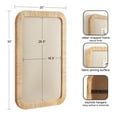 thumbnail image 5 of Kate and Laurel Rahfy Modern Rattan Framed Wall Pinboard, 20 x 30, Natural Rattan, Boho Rounded Rectangle Bulletin Board for Use as Motivational Vision Board or Wall Organizer, 5 of 8
