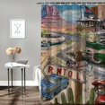 thumbnail image 2 of Orinice Route 66 Sign Cars Cactus Bathroom Decor Set with Hooks Polyester Fabric Shower Curtain Chic Modern Design 36x72, 2 of 7