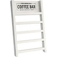 thumbnail image 7 of Perfnique K Cup Holder, Farmhouse Coffee Pod Holder, Wooden Coffee Pod Ladder for Counter, Rustic Kcup Storage Organizer for Home Kitchen Coffee Bar Table Decor (White, Leafy Coffee Bar), 7 of 7