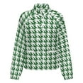 thumbnail image 5 of Jackets for Women Winter Coat Jackets Flannel Stand Collar Jacket(Aesthetic Leaf Green And White Ripple,Size:S-4XL), 5 of 7