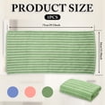thumbnail image 3 of Dznils 100% Cotton Striped Hand Towels for Bathroom, Ultra Soft Absorbent, 13" x 30", Green, 2 Count, 3 of 12