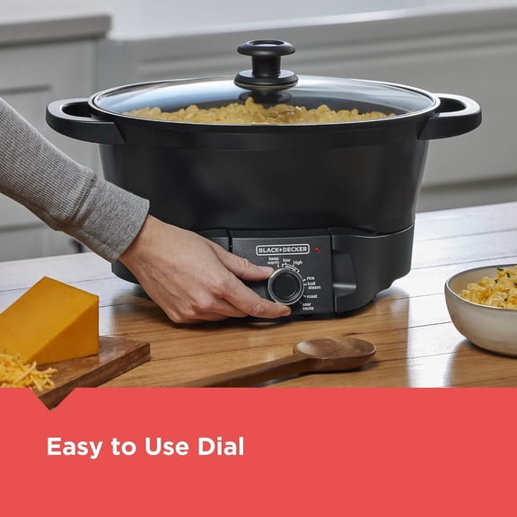 Multicooker 7QT Family Size, 5-in-1 Functions, Neat ‘N Clean™ Technology, Slow Cook, Steam/Boil, Precision Roast, Sear/Saute, & Rice