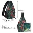 thumbnail image 3 of Mosiso Polyester Sling Bag Backpack Travel Hiking Outdoor Sport Crossbody Shoulder Bag Multipurpose Daypack for Women Men, Rhododendron, 3 of 6