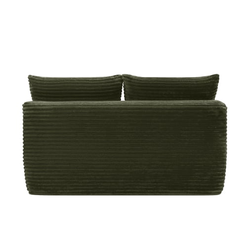 58-inch 2 seat median longue with cup holder, flexible matching, mainly for living room use, Green