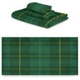 thumbnail image 2 of Coolnut Towel Set of 3, Dark Green Tartan Plaid 1 Bath Towel, 1 Towel, 1 Small Square Towel, Strong Soft and Compact Absorbent Yoga Gym Hotel Excellent Choice. Washcloth Gift, 2 of 7