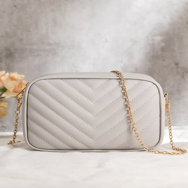 LNGOOR Mini Chevron Chain Crossbody Bag