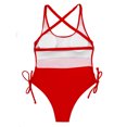 thumbnail image 4 of asdoklhq Plus Size Swimsuits for Women,Women's New Straping Solid Color One-piece Bikini O-neck Swimwear, 4 of 8