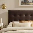 thumbnail image 5 of Emily Stain-Resistant Performance Velvet King Size Headboard in Chocolate Brown, 5 of 8