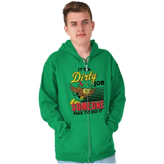 Woodsy Owl US Forest Service Cartoon Zip Up Hoodie Men's Women's Brisco Brands S