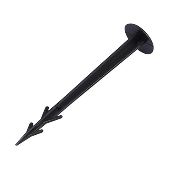 Sturdy Plastic Stakes - 50Pcs 4.7 inch Anchors Rustproof for Holding Down Landscape Fabric Lawn Edging, Tents, Game Nets and Rain Tarps Black