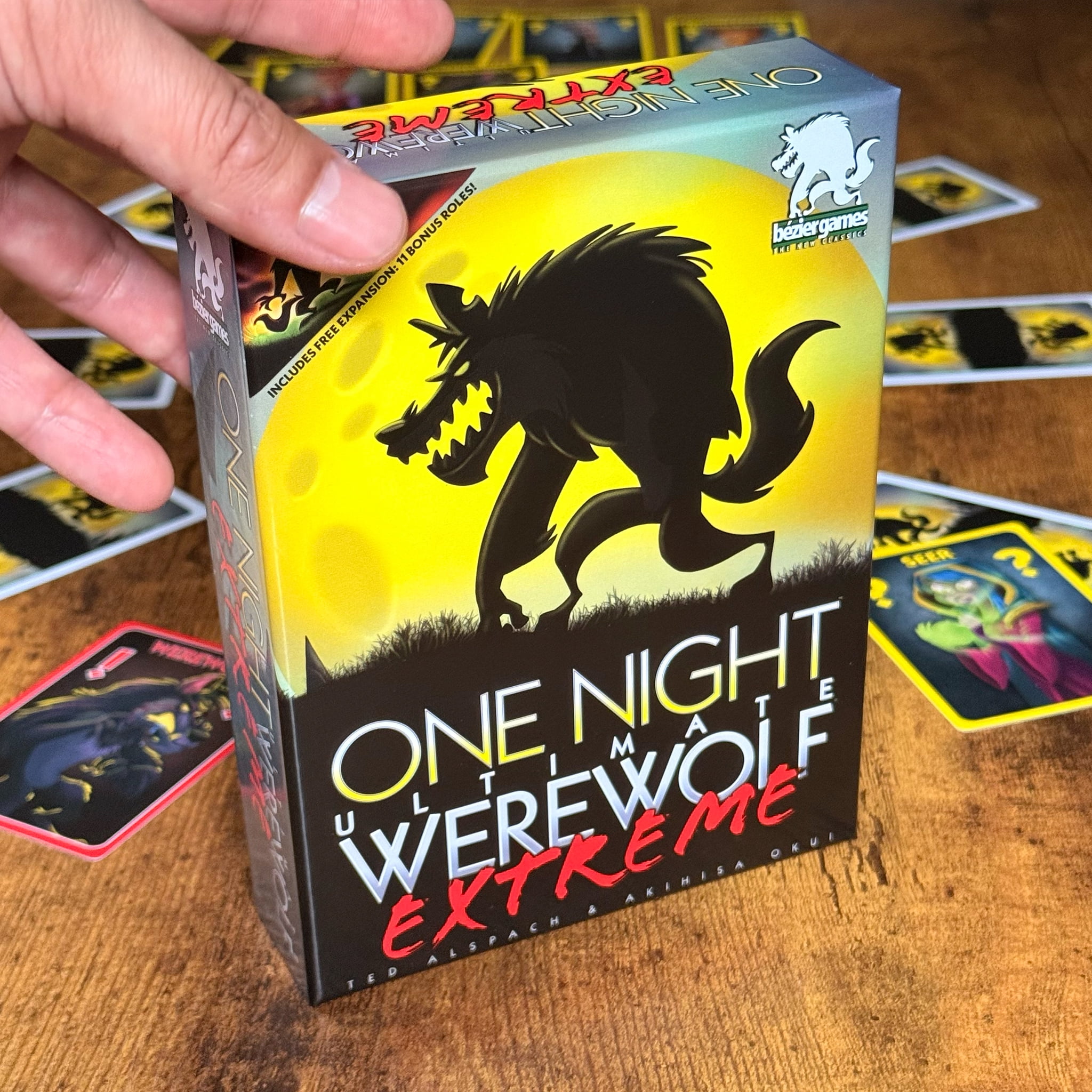 One Night Ultimate Werewolf Extreme Classic Werewolf Deduction Party Game, Free 11-Role Expansion, Portable Party Game for 3–10 Players, Ages 8+ (Walmart Exclusive)
