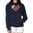 thumbnail image 4 of Women's G-III 4Her by Carl Banks  Navy Minnesota Twins Heart Fleece Pullover Hoodie, 4 of 5