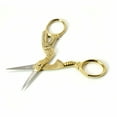 thumbnail image 3 of Tailoring Straight Sharp Tip Scissors Stainless Steel Stork - Gold, 3 of 10